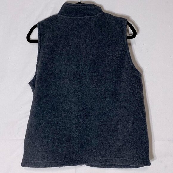 5/&25 Vintage Northern Reflections grey fleece zip vest with snowman M - Picture 12 of 13